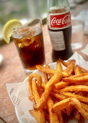 Sweet potato fries and Coke for me!!
