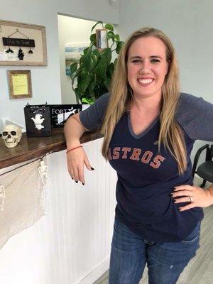Dr. Jodi Wilson is supporting the Houston Astros all the way to a World Series Championship!