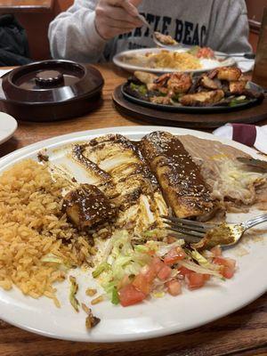 Beef Enchiladas were excellent.