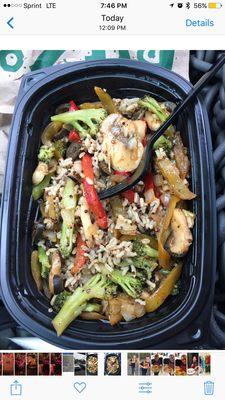 Quinoa veggie bowl. Delicious as was the man behind the counter...haha...