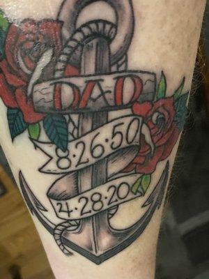 A lot of love!! Navel anchor in memory of my father.