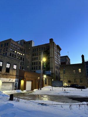 Outside near parking