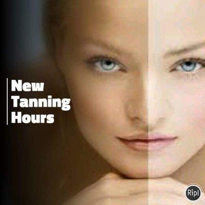 Seasonal Tanning Hours are Tuesday - Friday 9am -8pm Saturday 8am - 1pm