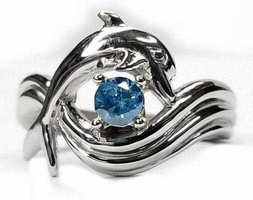 Dolphin Bridal Jewelry, custom made. We have many styles and pricing options. Visit our website https://dolphinbridaljewelry.com