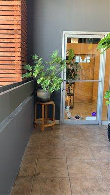 Front door. Second floor near Moke's