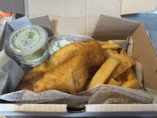 Battered Haddock Tray