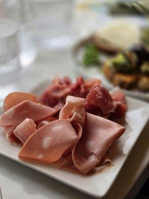 Meat for the crostini appetizer