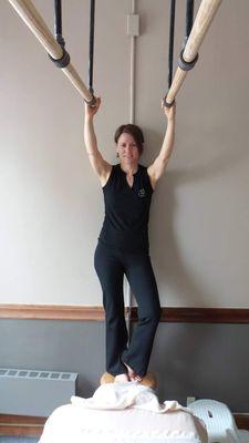 LMT, Maureen Roy getting ready to practice Ashiatsu.