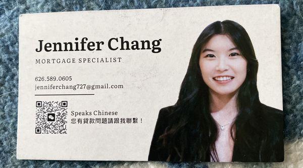 Jennifer Chang - Mortgage Services
