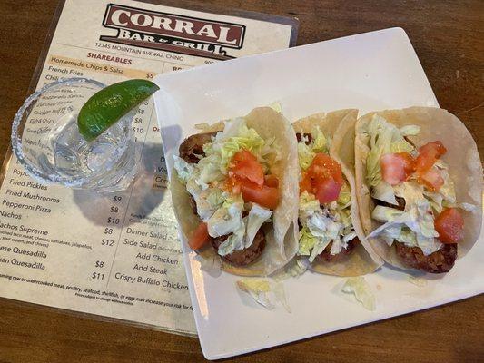 Tacos! Your choice, seasoned ground beef, chicken, shrimp or fish