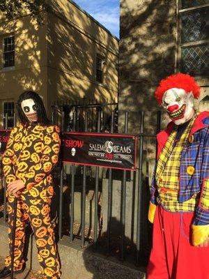 Nick the Sophisticated Psycho and Buddy the clown waiting for their victims!