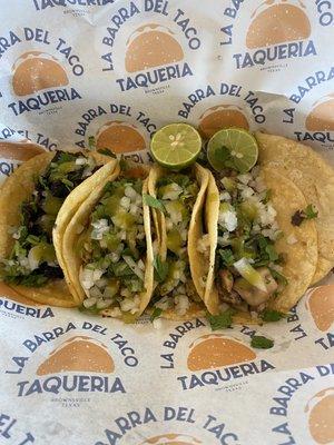 5 different Tacos I ordered.