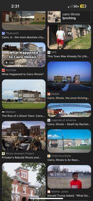 Google Search for Cairo, Illinois