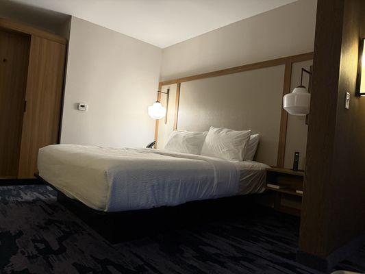 King bed in King Bed Suite.