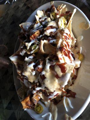 Bbq pulled pork nachos