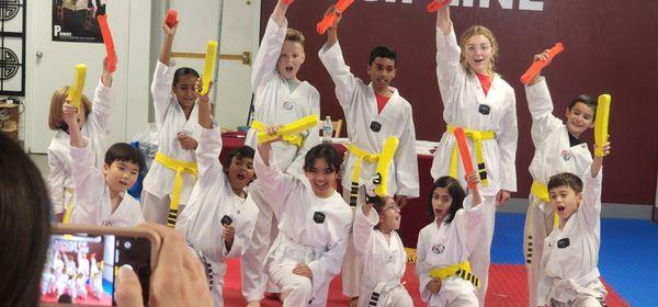 Tae Kwon Do belt test victory! Raising confidence!