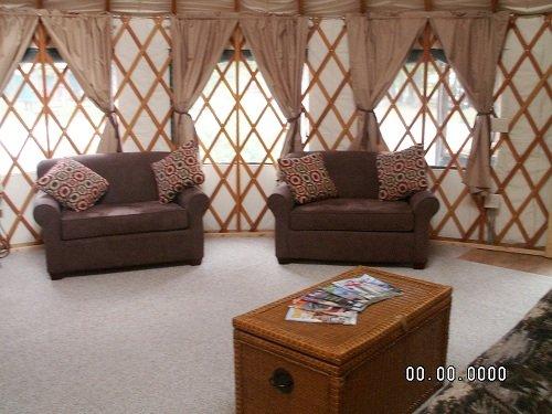 30 Ft. (2) twin chair beds in living room area.