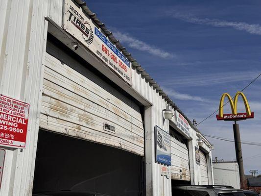 Next to the McDonald's