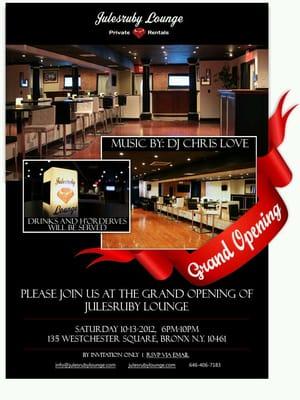 Grand opening Oct. 13, 2012.