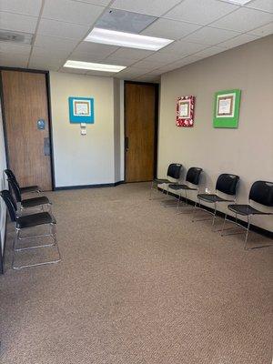 Spacious waiting area