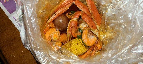 Shrimp and crab leg boil