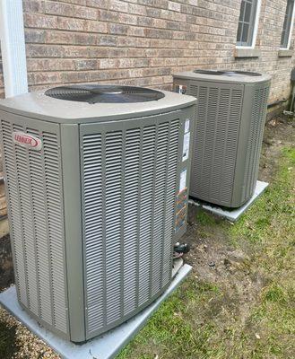 New, quiet, energy efficient A/C units.
