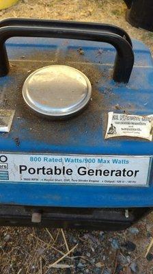 BEFORE: Front/top of the generator that I inherited from a storage unit where it had been sitting for a year or more.