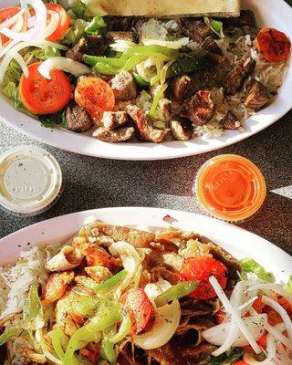 Kabob combo and the meat combo