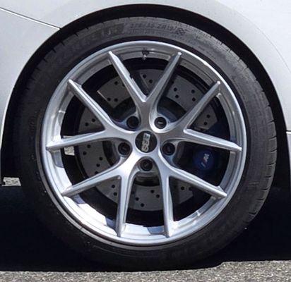 BMW Silver powdercoated BBS wheel