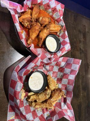 Medium and garlic parm wings
