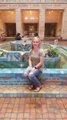 The beautiful water fountain inside!