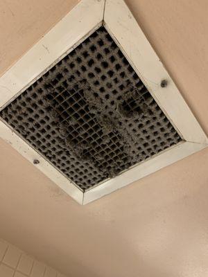 Men's restroom return air grill at BC Brewery.