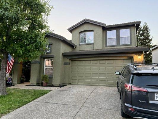 Fresh exterior paint