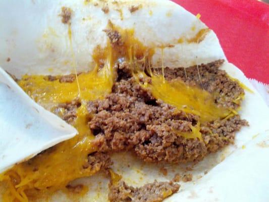 Beef burrito. Thing had to weigh a pound. It was something like $2.29. Place puts Taco Bell to shame.