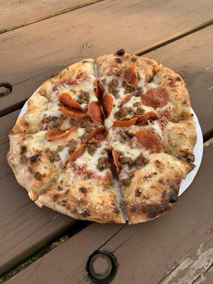 Sausage and Pepperoni Pizza