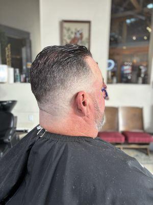 Slick back skin fade