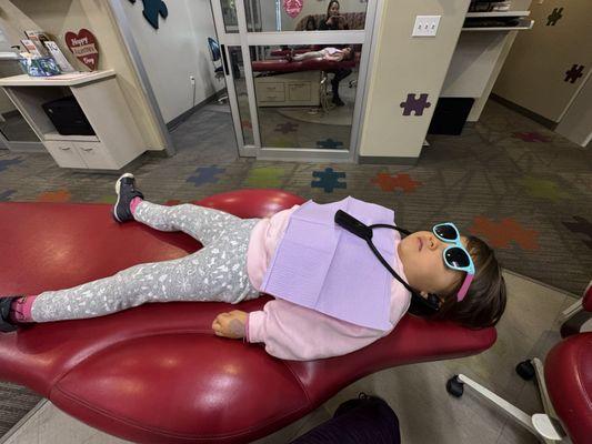 Comfy chairs and great movie selection