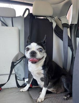 Maya is always a happy girl after her visits at the fix machine!