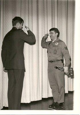 Accepting my NCO of the year award.