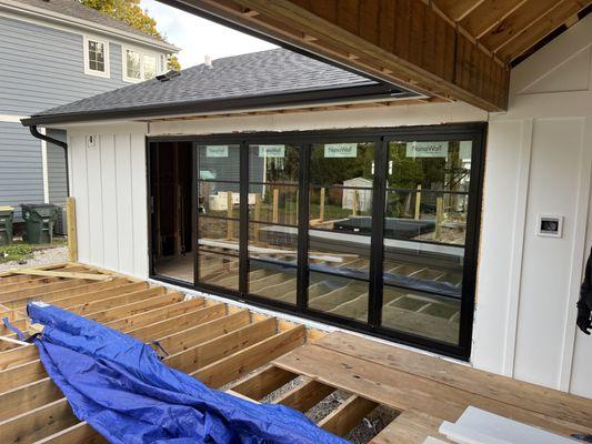 Arlington Heights home, back patio doors/windows.