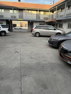 Motel parking