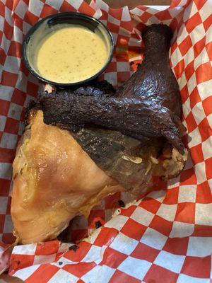 That smoked chicken skin thoooooo!