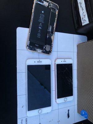 I brought 2 iPhones to get their screens replaced. They fixed both phones within 30 minutes. Highly recommended business.