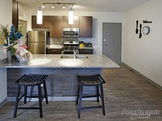 Gourmet Kitchen with granite counter-tops.