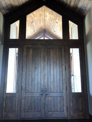 11' by 17' custom made Alder doors