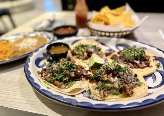 Tacos de Carne Asada AKA Street Tacos. They were very good!