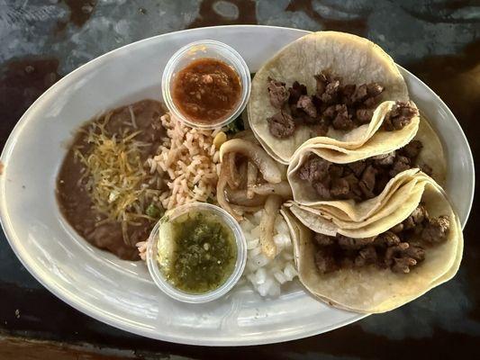 Golazo Taco Plate (Beef)