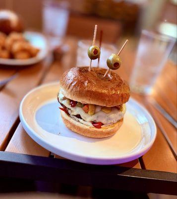 Halloween inspired Goblin burger