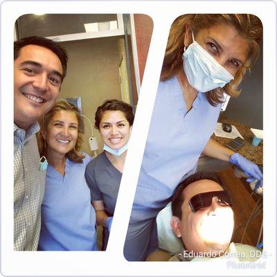 Dr Roshangar and staff
