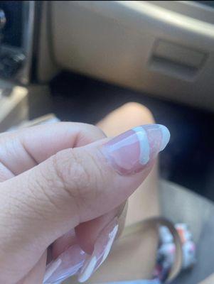 The nails they did ..